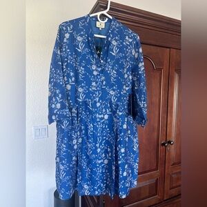 Tuckernuck Blue and White Floral Dress